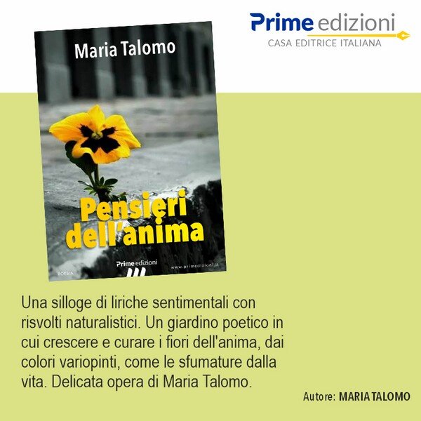 Pensieri dell'anima ebook di poesie di Maria Talomo